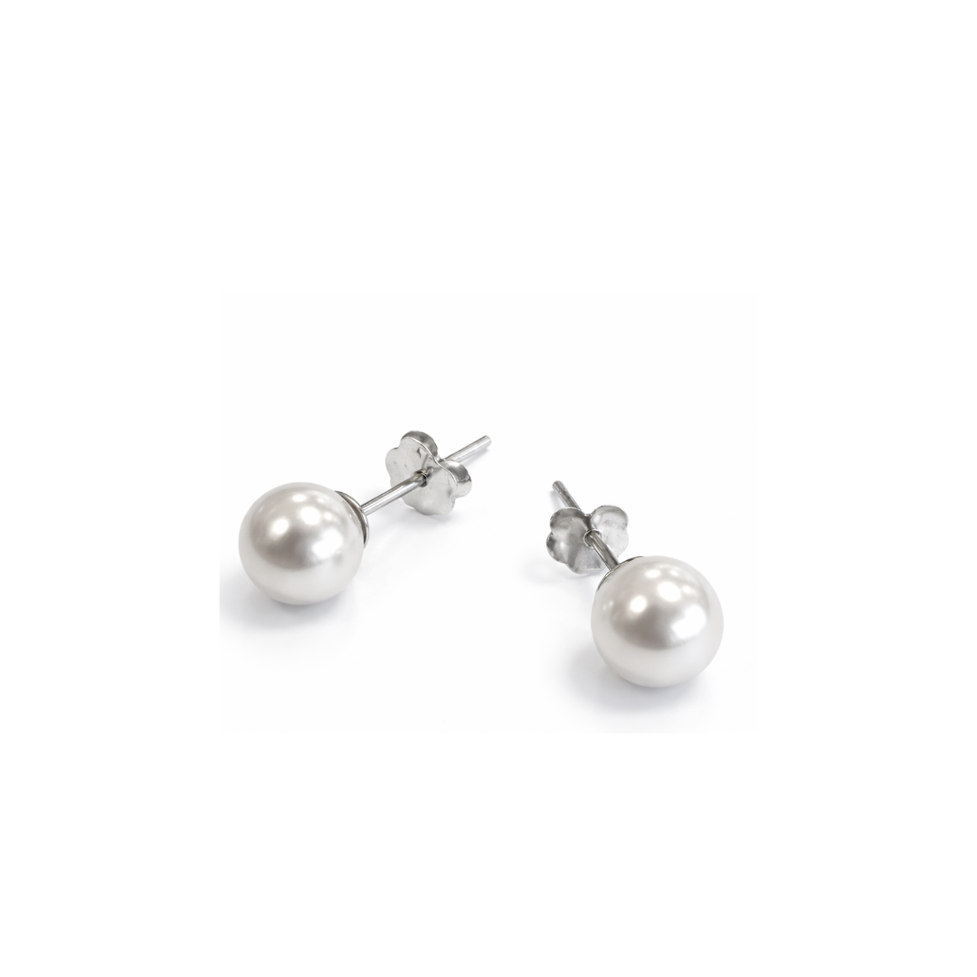 Orecchini perle bianche 4mm - OR855