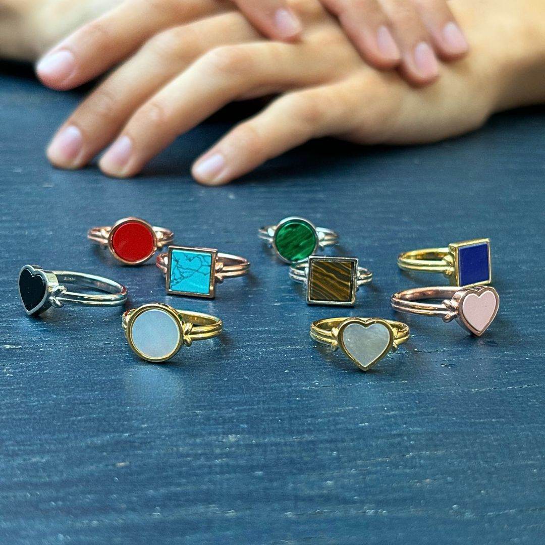 Anello Rainbow cuore - AN774 - Spadarella Gioielli