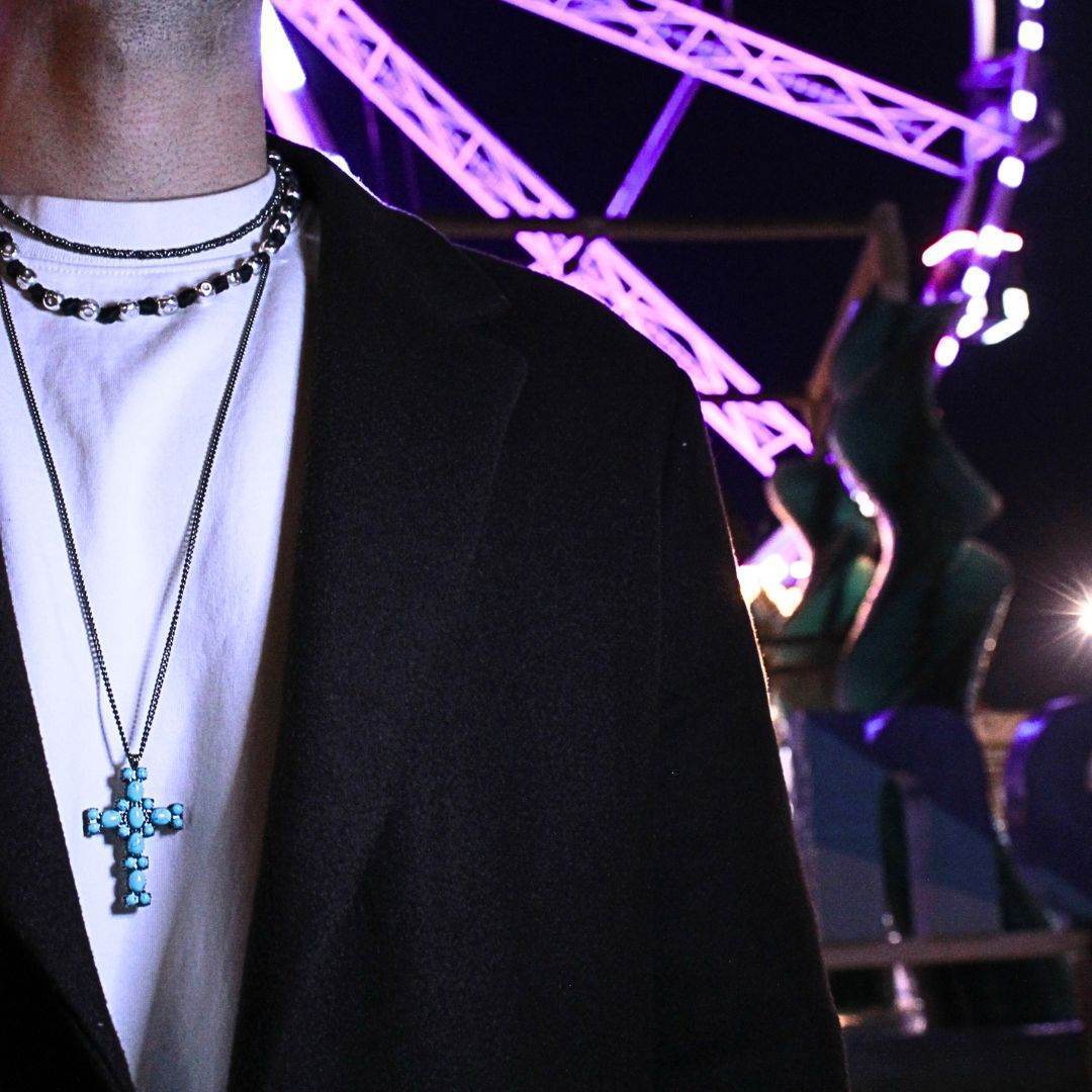 Collana croce pietre - CL692 - Spadarella Gioielli