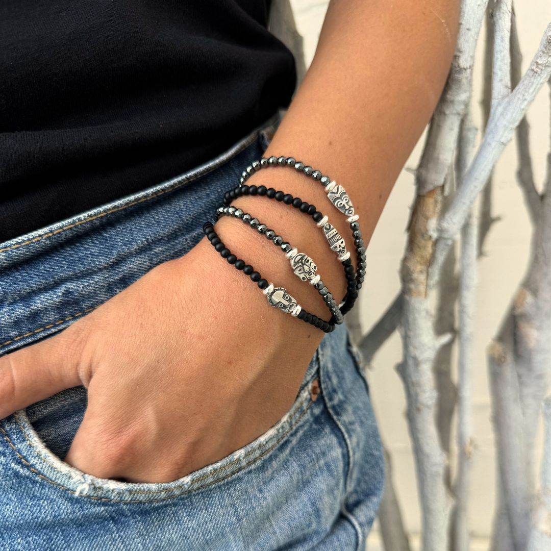 Bracciale spadino maschera Equilibrio - SPBR703 - Spadarella Gioielli