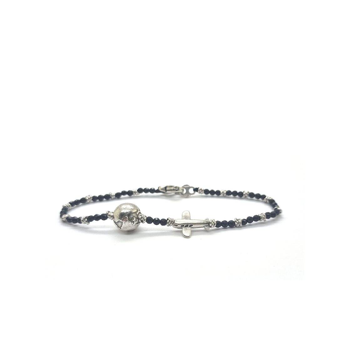 Bracciale spadino aereo e mondo - SPBR737