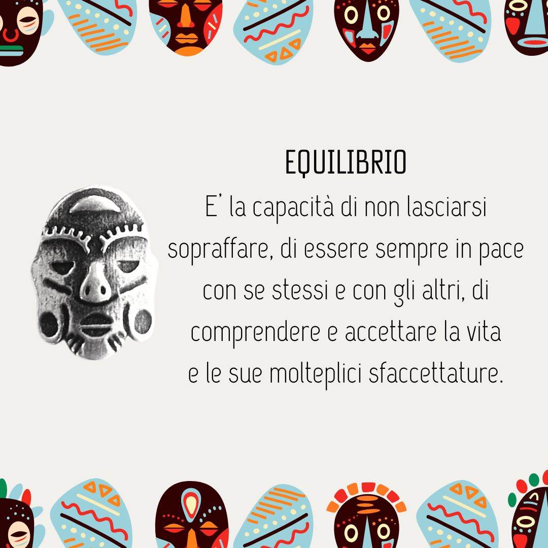 Bracciale spadino maschera Equilibrio - SPBR703 - Spadarella Gioielli