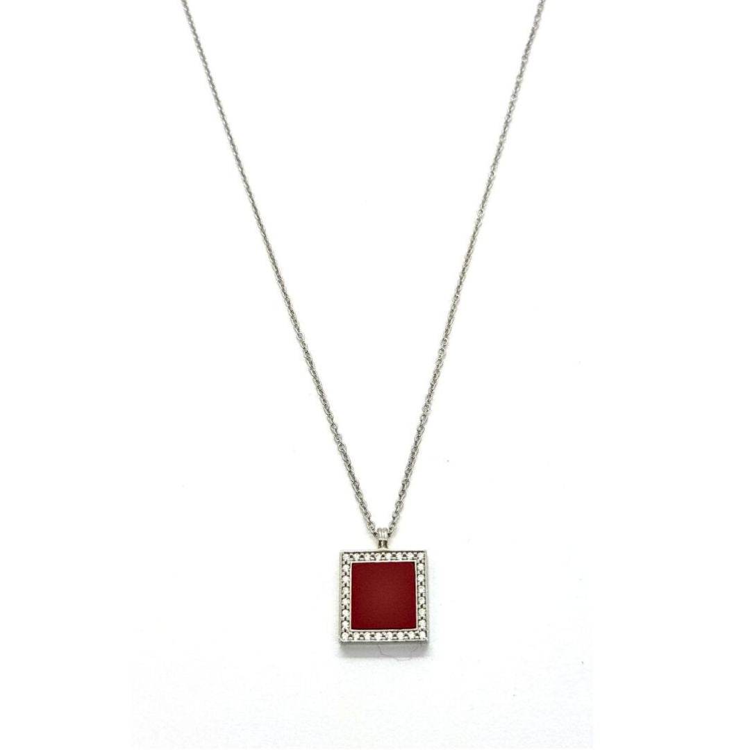 Collana Rainbow zirconi quadrato - CL726 - Spadarella Gioielli