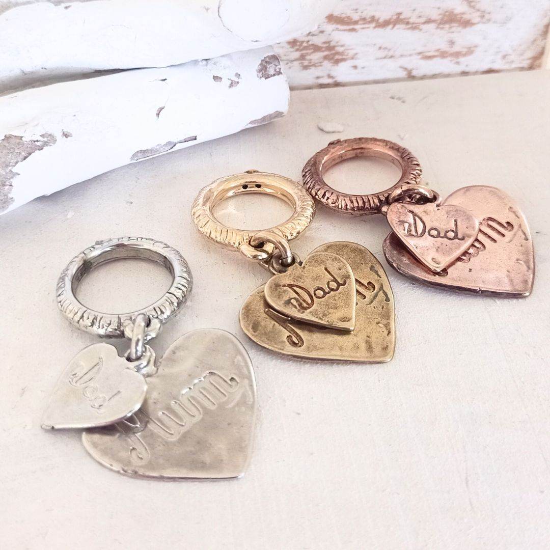 Anello cuori Mum Dad - PSAN61 - Spadarella Gioielli