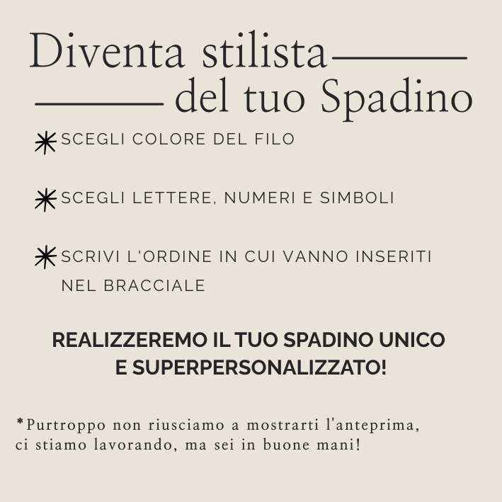 Bracciale spadino cubetti personalizzato