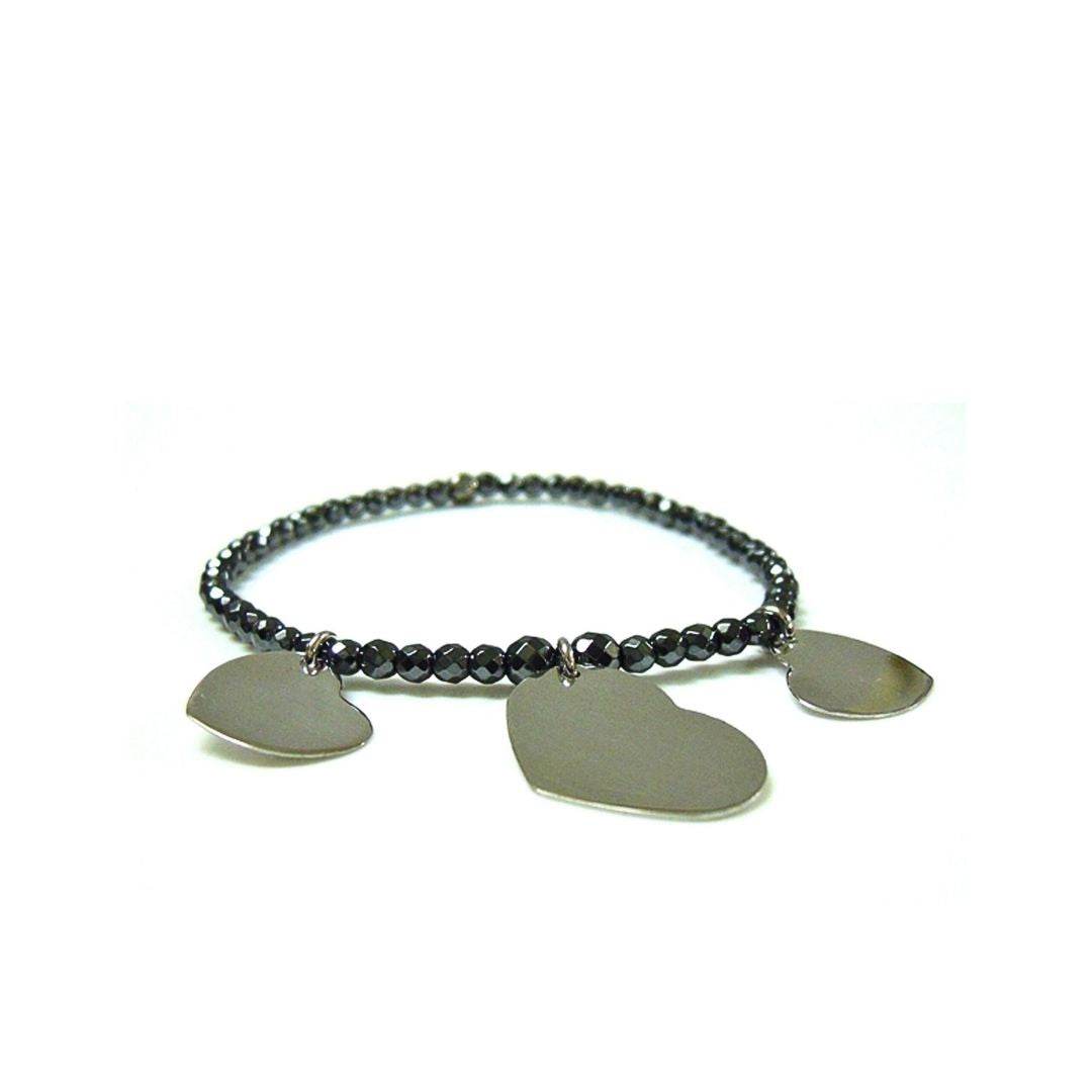 Bracciale spadino elastico cuori - SPBR104 - Spadarella Gioielli