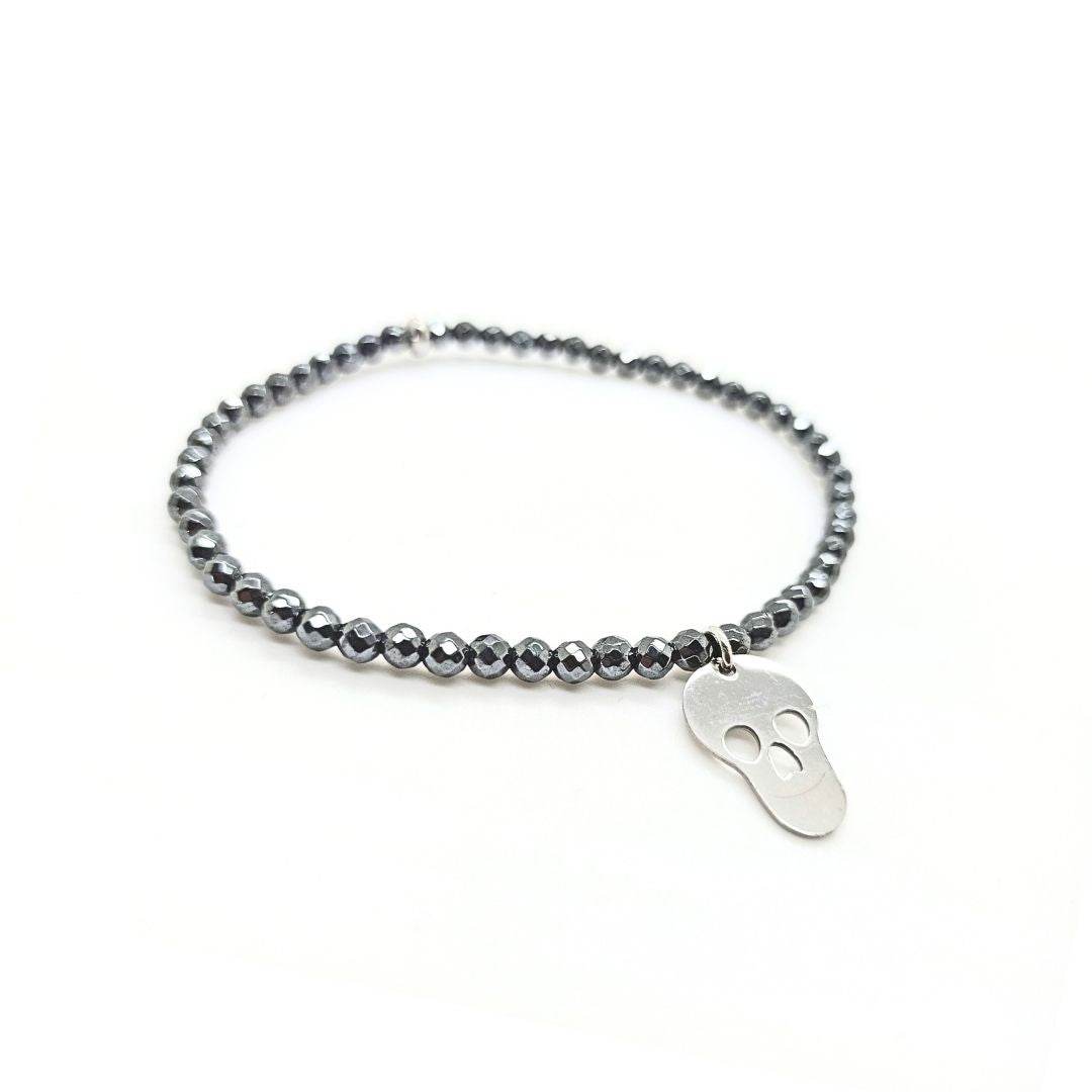 Bracciale spadino elastico teschio - SPBR152 - Spadarella Gioielli