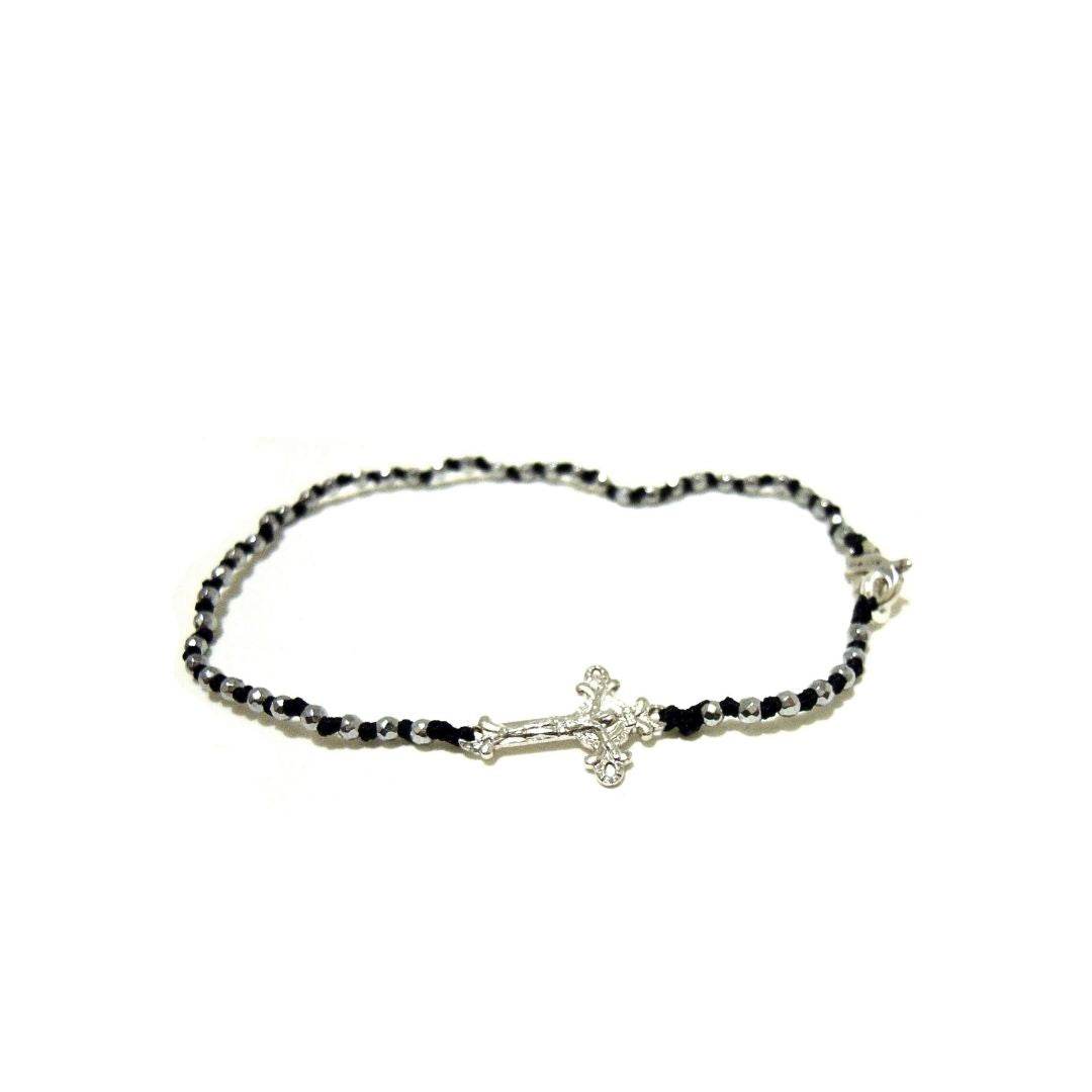 Bracciale spadino rosario ematite - SPBR250 - Spadarella Gioielli