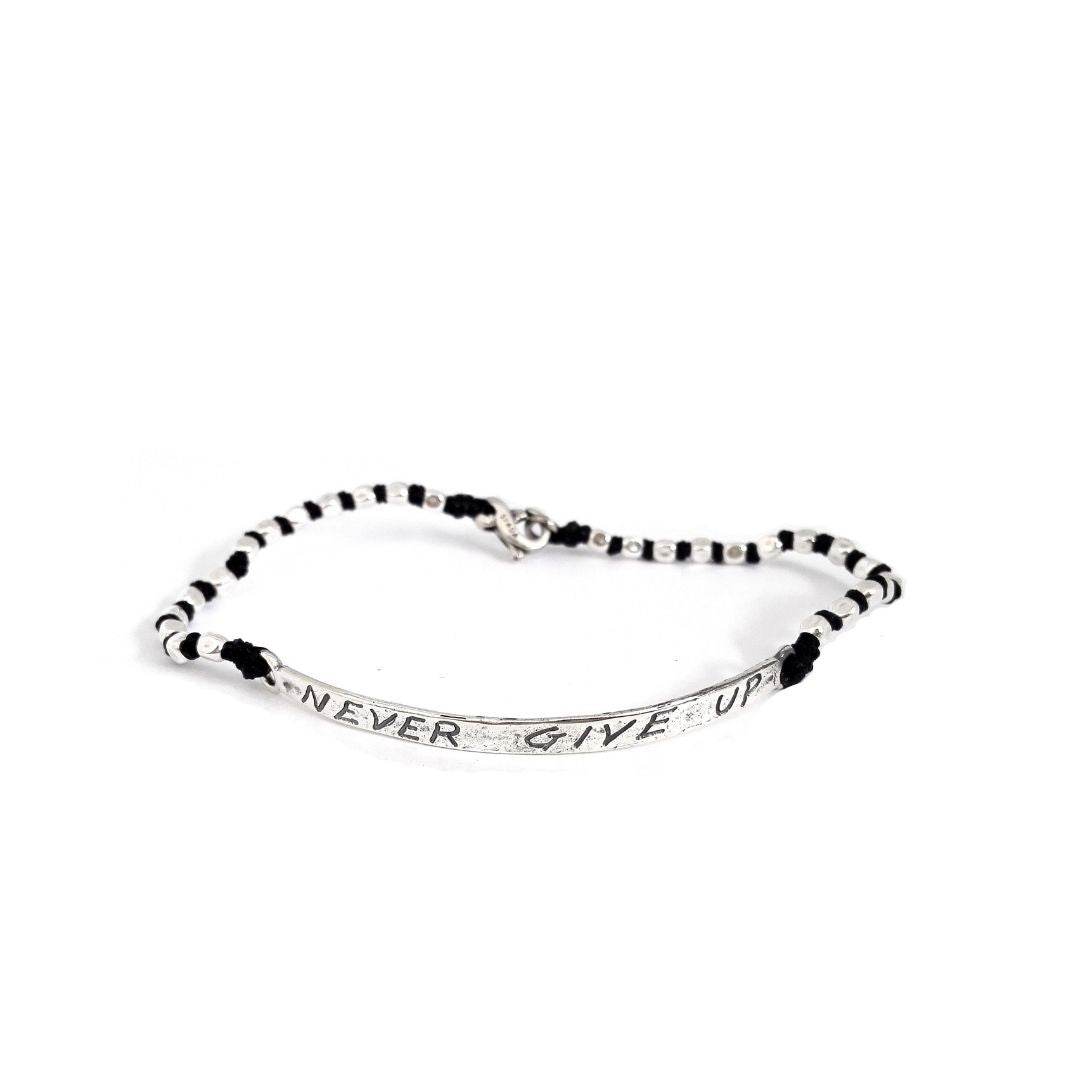 Bracciale spadino Never give up - SPBR466 - Spadarella Gioielli