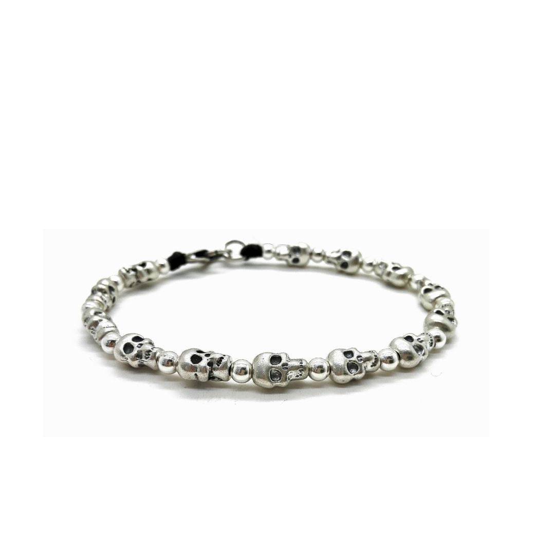 Bracciale Spadino teschi - SPBR499 - Spadarella Gioielli