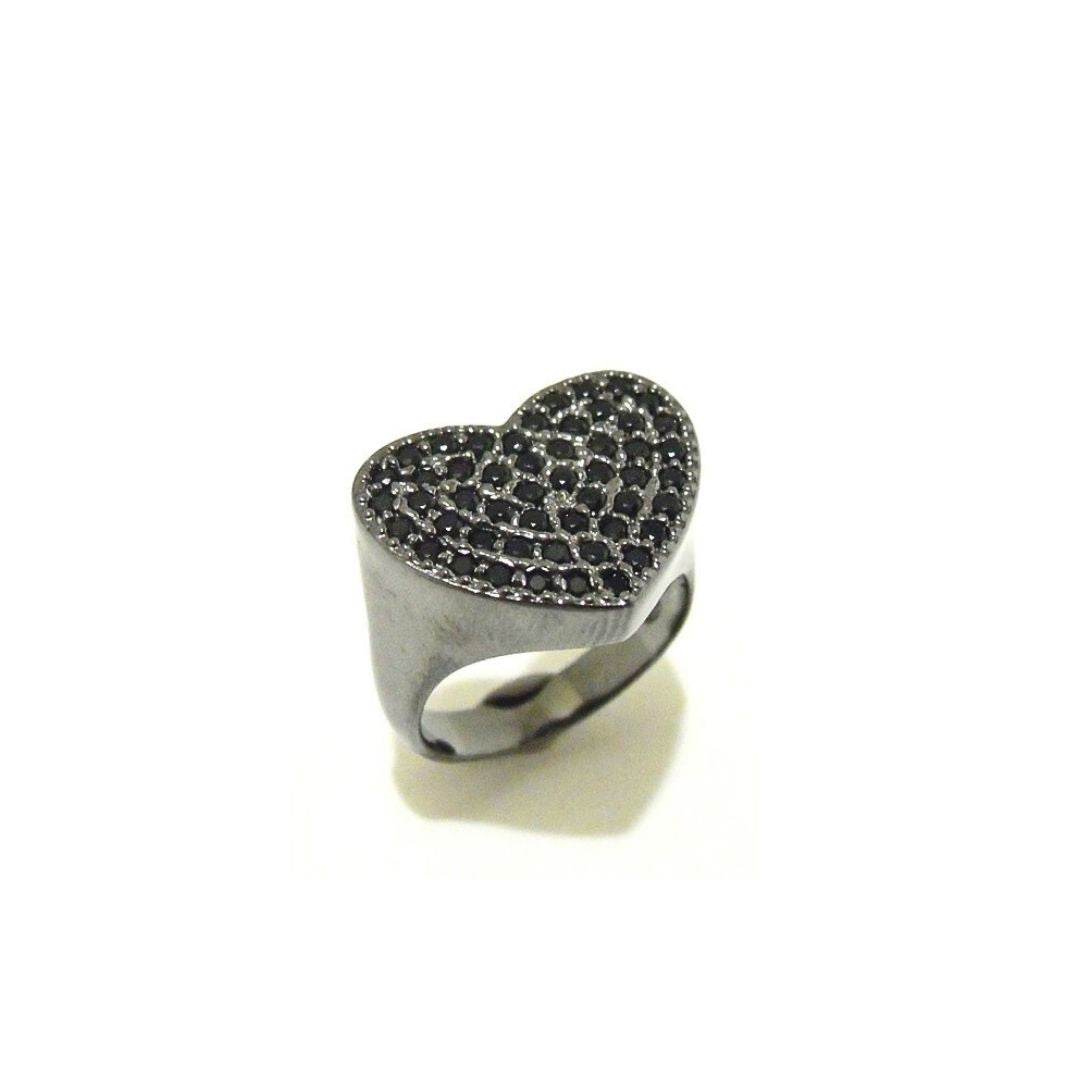 Anello cuore zirconi - AN397 - Spadarella Gioielli