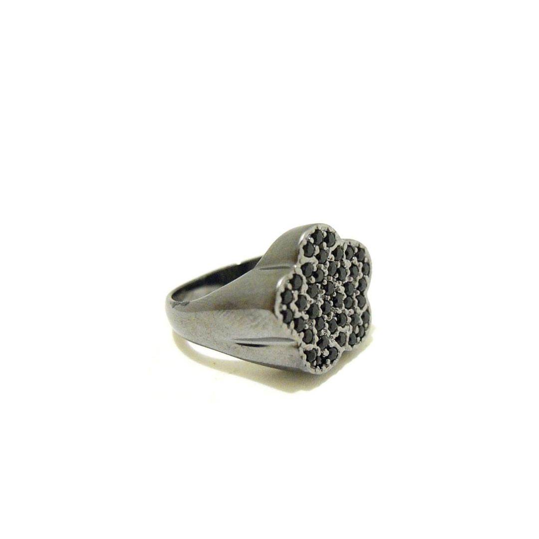 Anello fiore zirconi - AN398 - Spadarella Gioielli