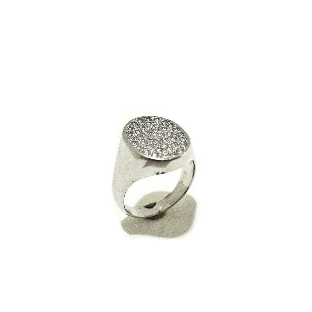 Anello ovale zirconi - AN399 - Spadarella Gioielli