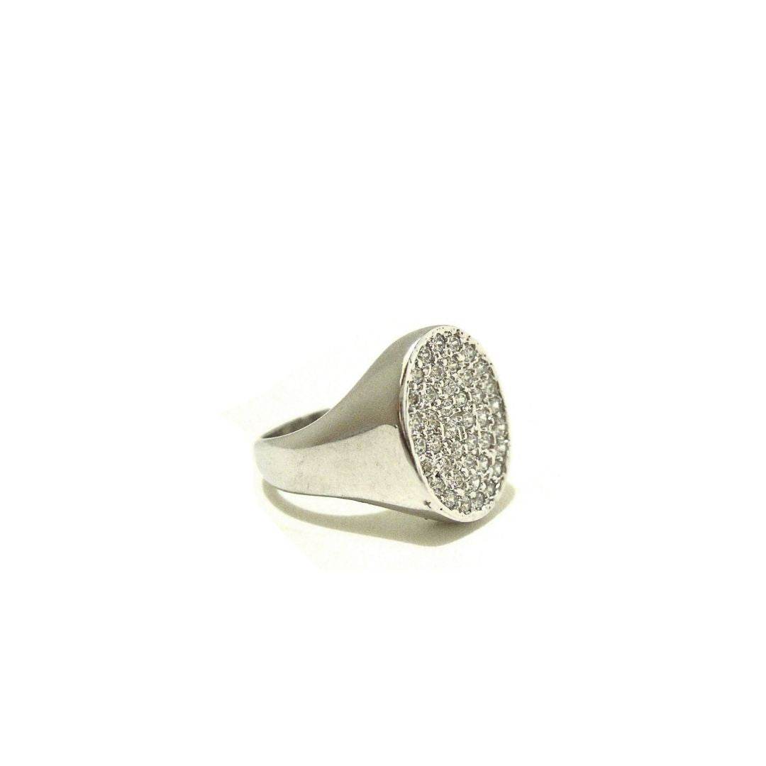 Anello ovale zirconi - AN399 - Spadarella Gioielli