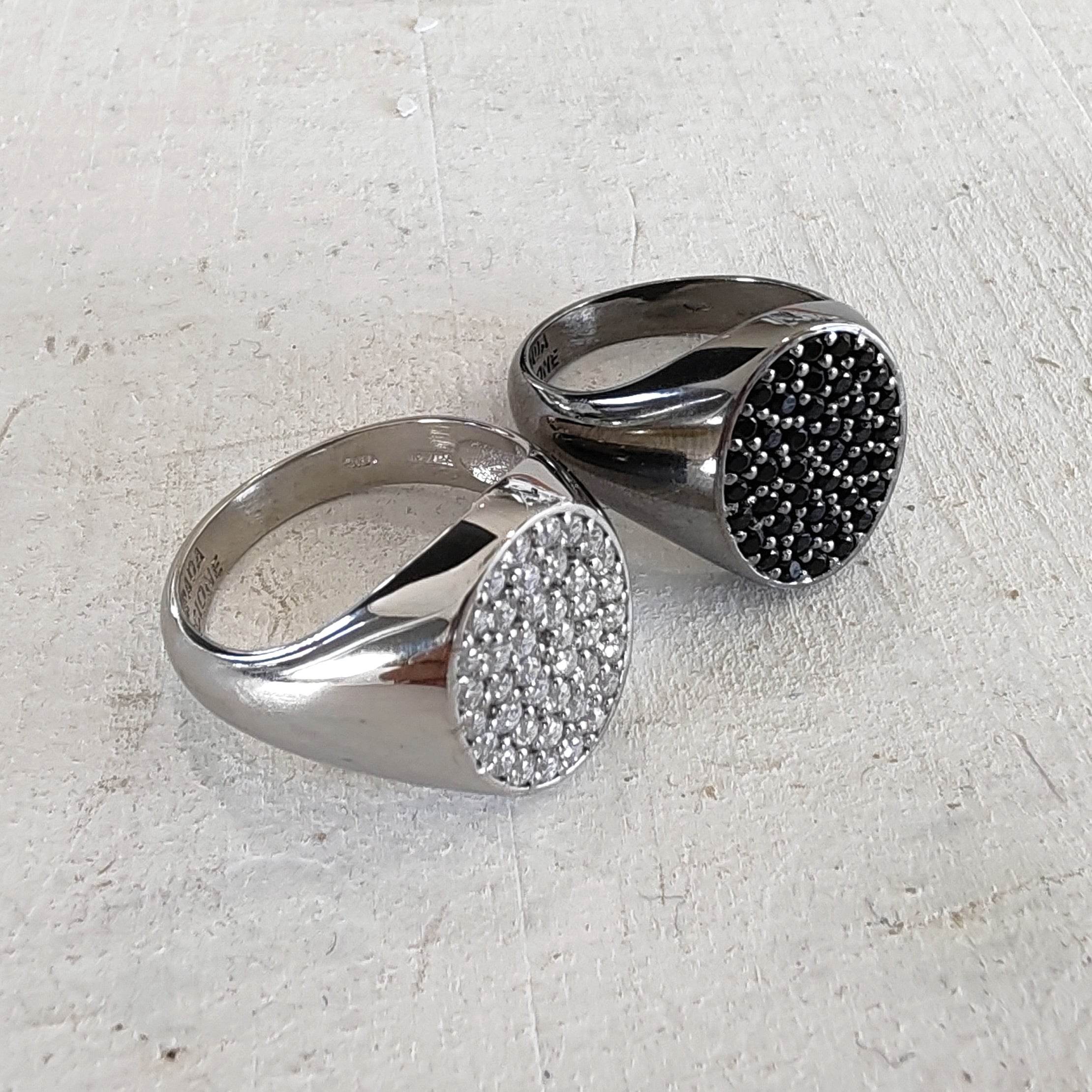 Anello ovale zirconi - AN399 - Spadarella Gioielli