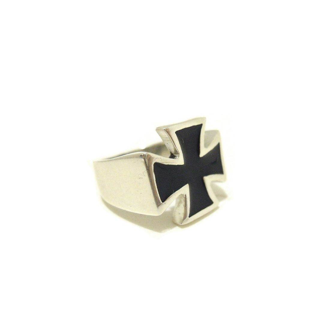 Anello croce smaltata - AN519 - Spadarella Gioielli
