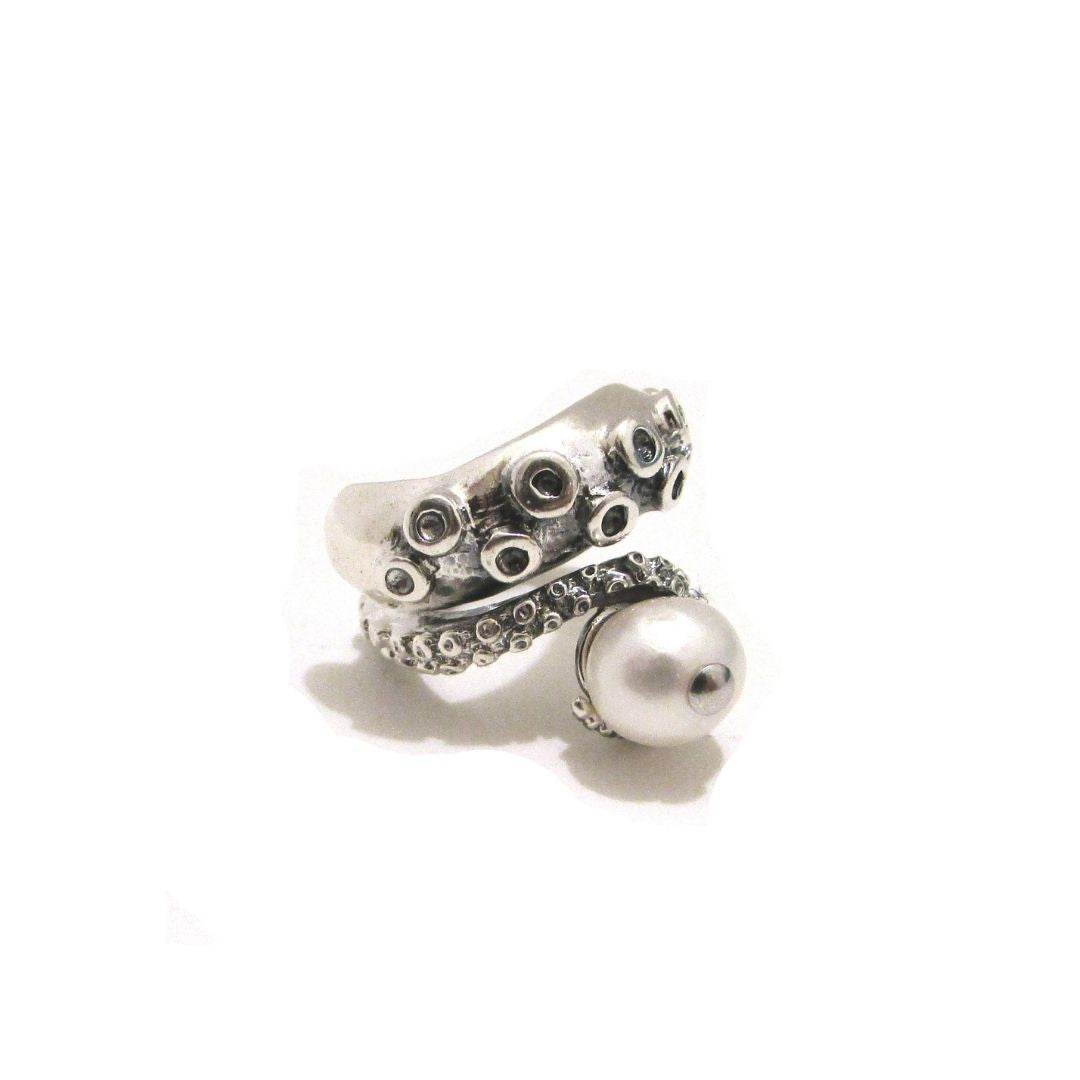 Anello tentacolo con perla - AN638 - Spadarella Gioielli