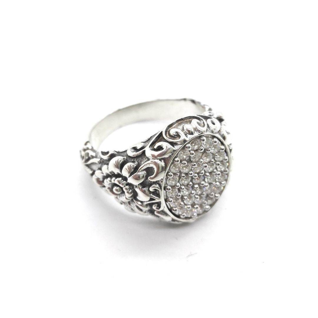 Anello ovale zirconi - AN690 - Spadarella Gioielli