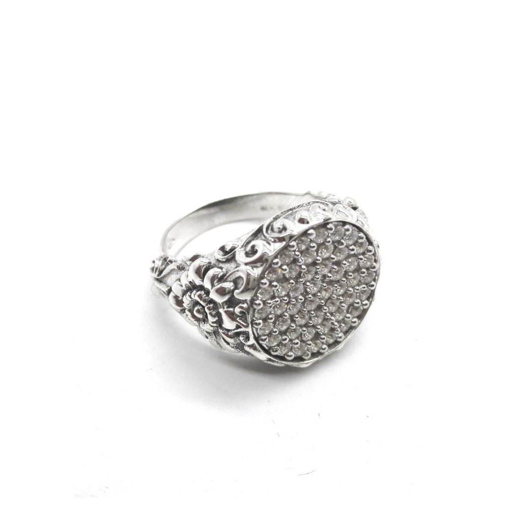 Anello tondo zirconi - AN692 - Spadarella Gioielli