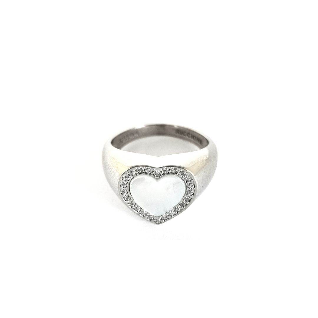 Anello cuore zirconi - AN784 - Spadarella Gioielli