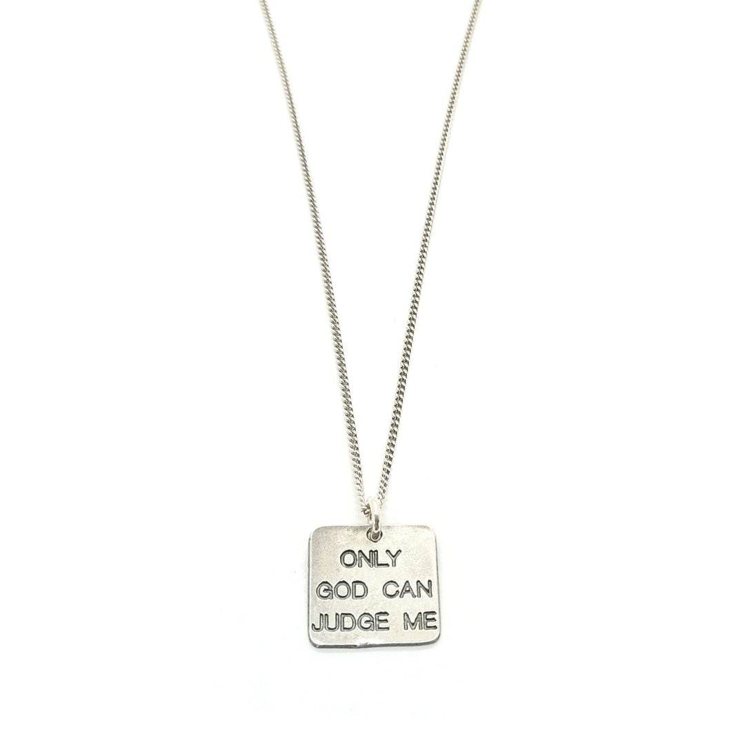 Collana targhetta Only god... - CD549 - Spadarella Gioielli