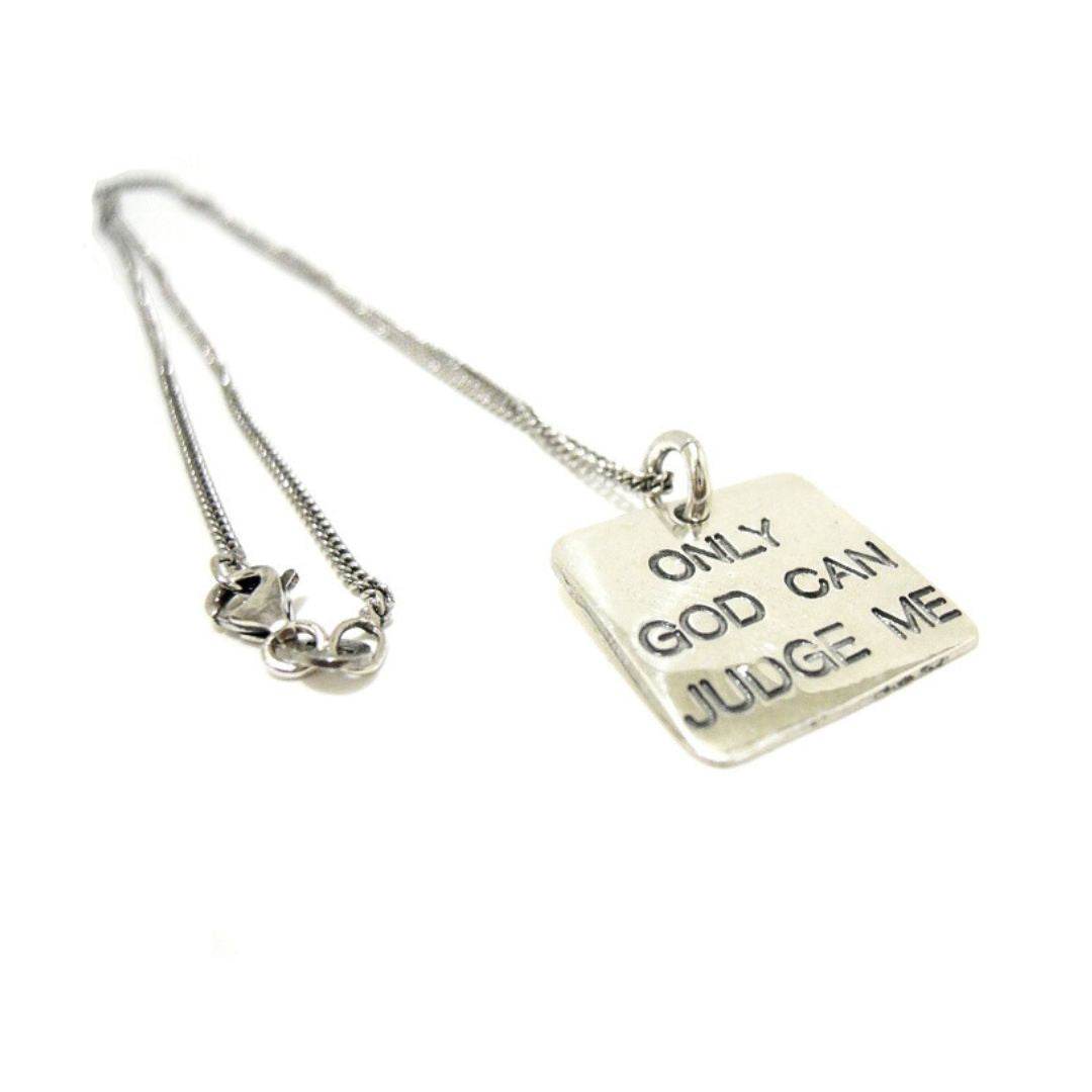 Collana targhetta Only god... - CD549 - Spadarella Gioielli