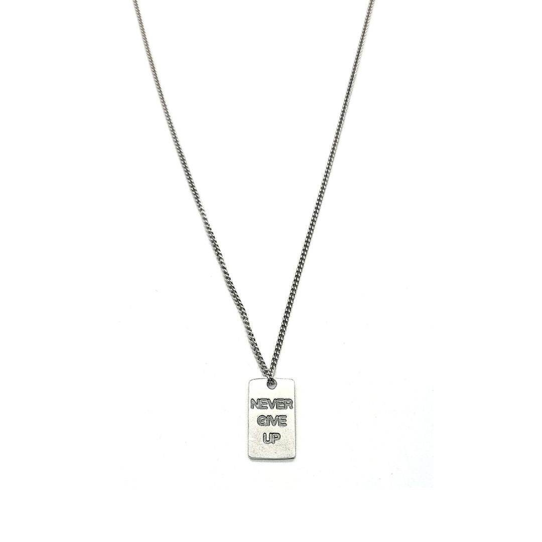 Collana targhettina Never give up... - CD563 - Spadarella Gioielli