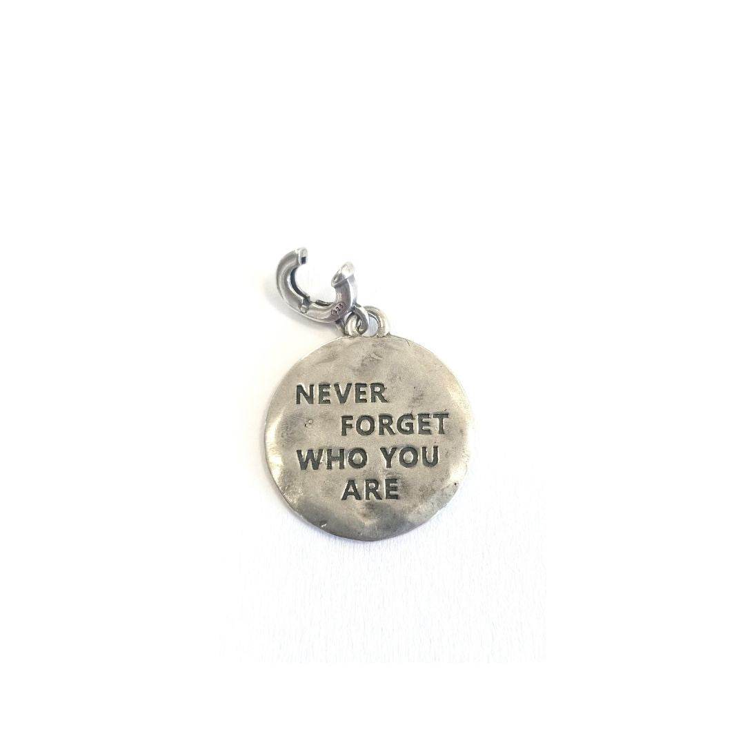 Charm targhetta Never forget... - CIC18 - Spadarella Gioielli