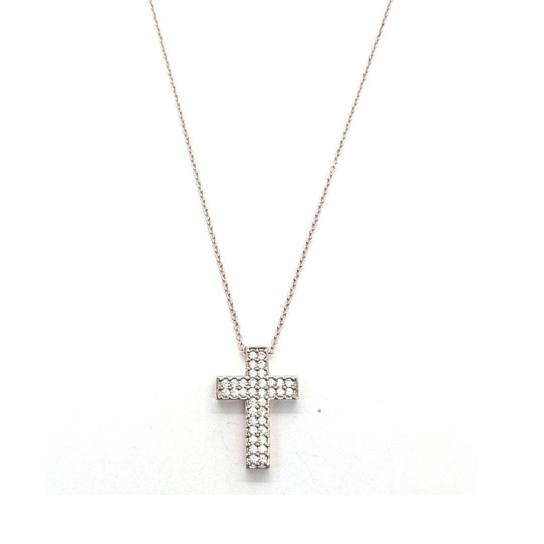 Collana croce zirconi - CL693 - Spadarella Gioielli