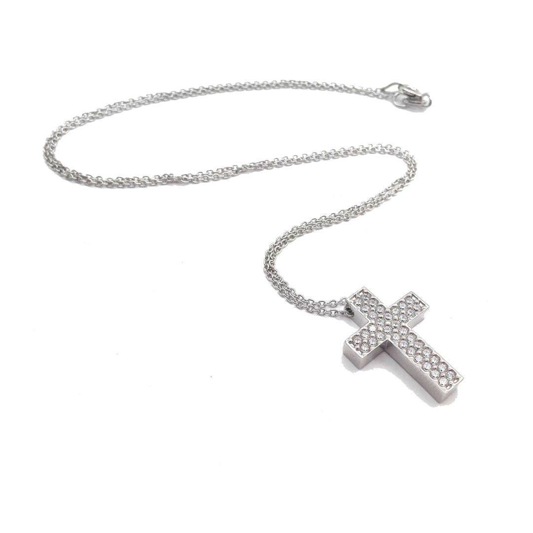 Collana croce zirconi - CL693 - Spadarella Gioielli