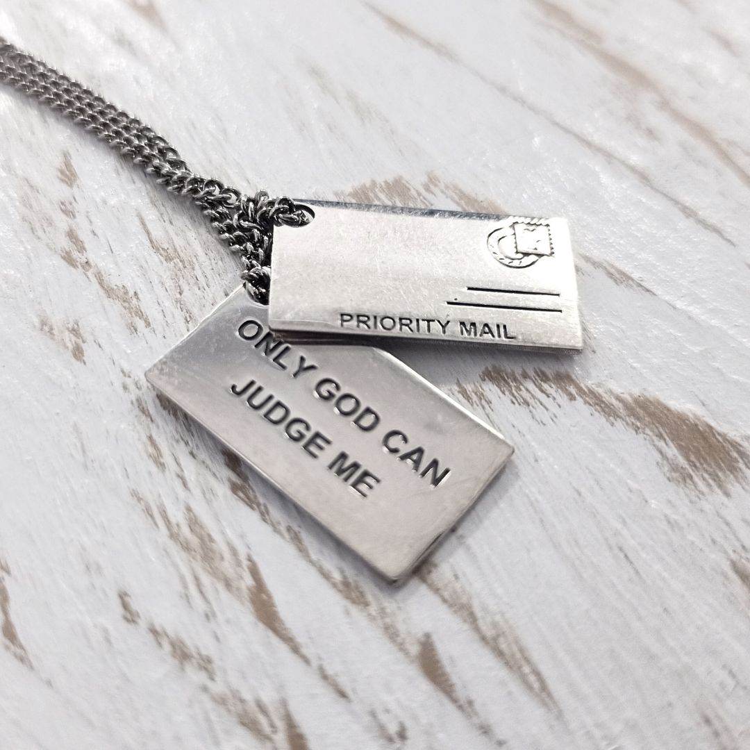 Collana bustina Only god... - CL706 - Spadarella Gioielli