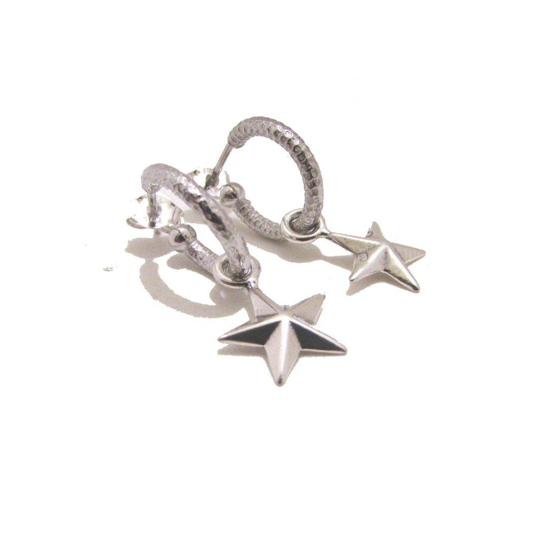 Orecchini a cerchio stella - OR735 - Spadarella Gioielli