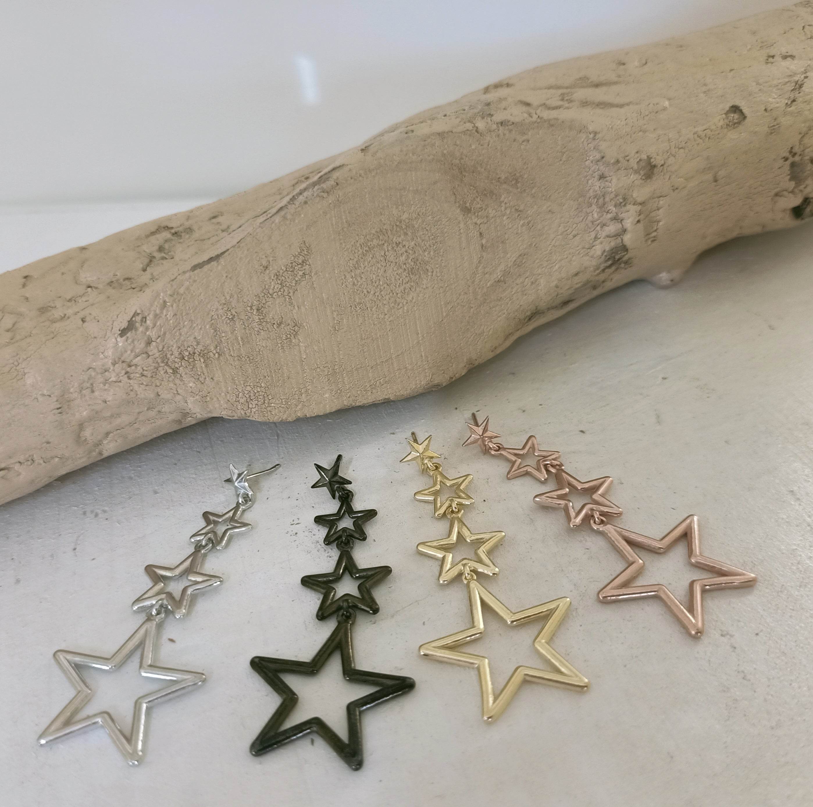 Orecchini pendenti con stelle - OR760 - Spadarella Gioielli