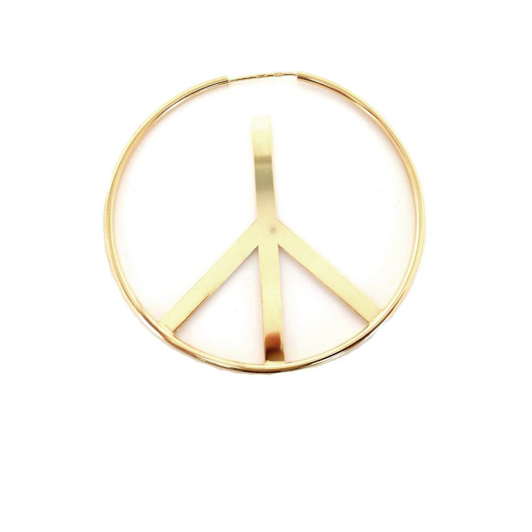 Orecchino a cerchio peace & love - OR797 - Spadarella Gioielli