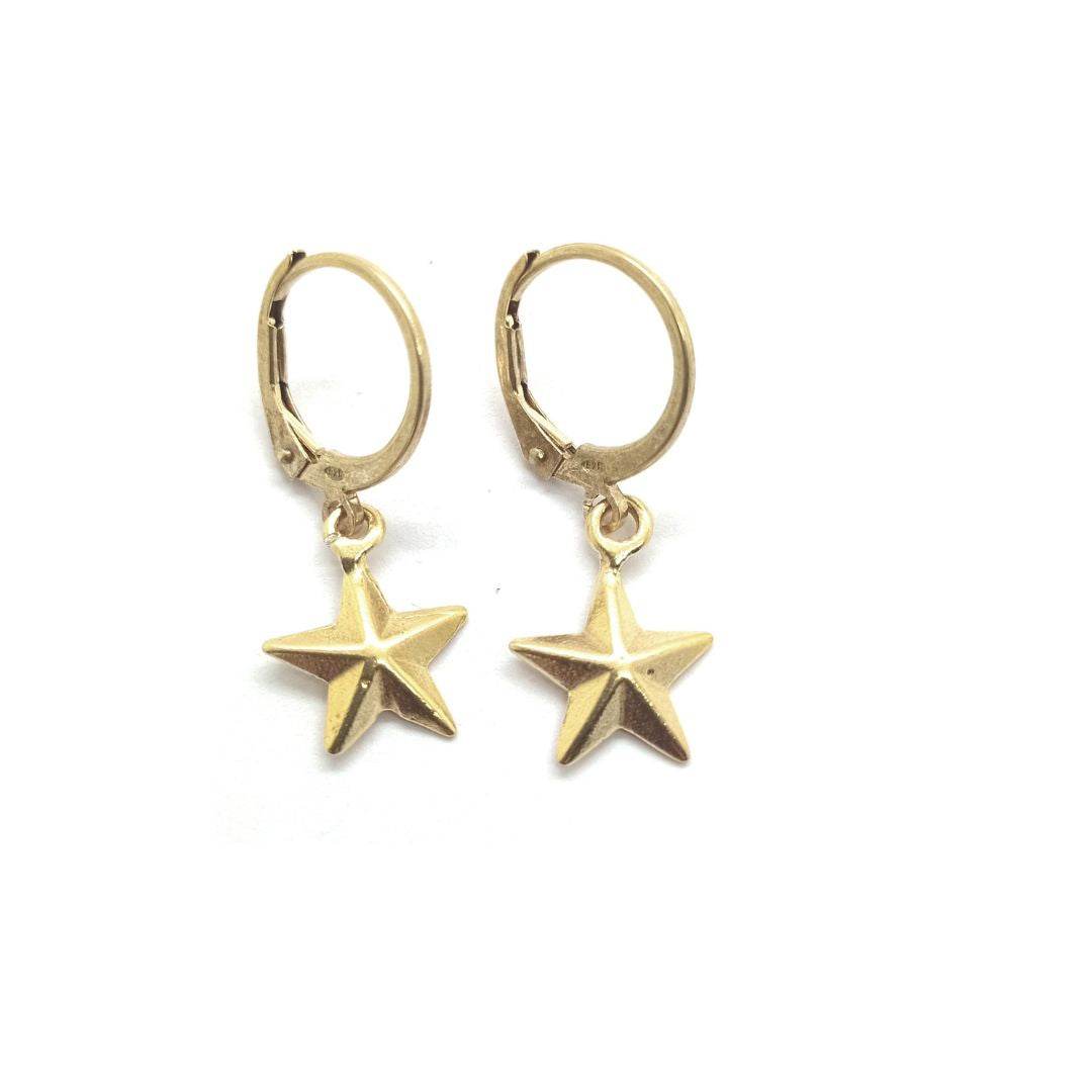 Orecchini a cerchio stella - OR824 - Spadarella Gioielli