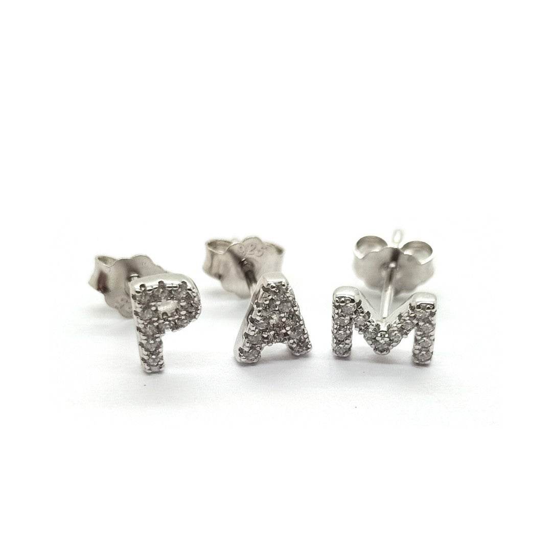 SINGULARU - Orecchino Singolo Personalizzato Cerchio Letter SINGULARU - Orecchino Singolo Personalizzato Cerchio Letter