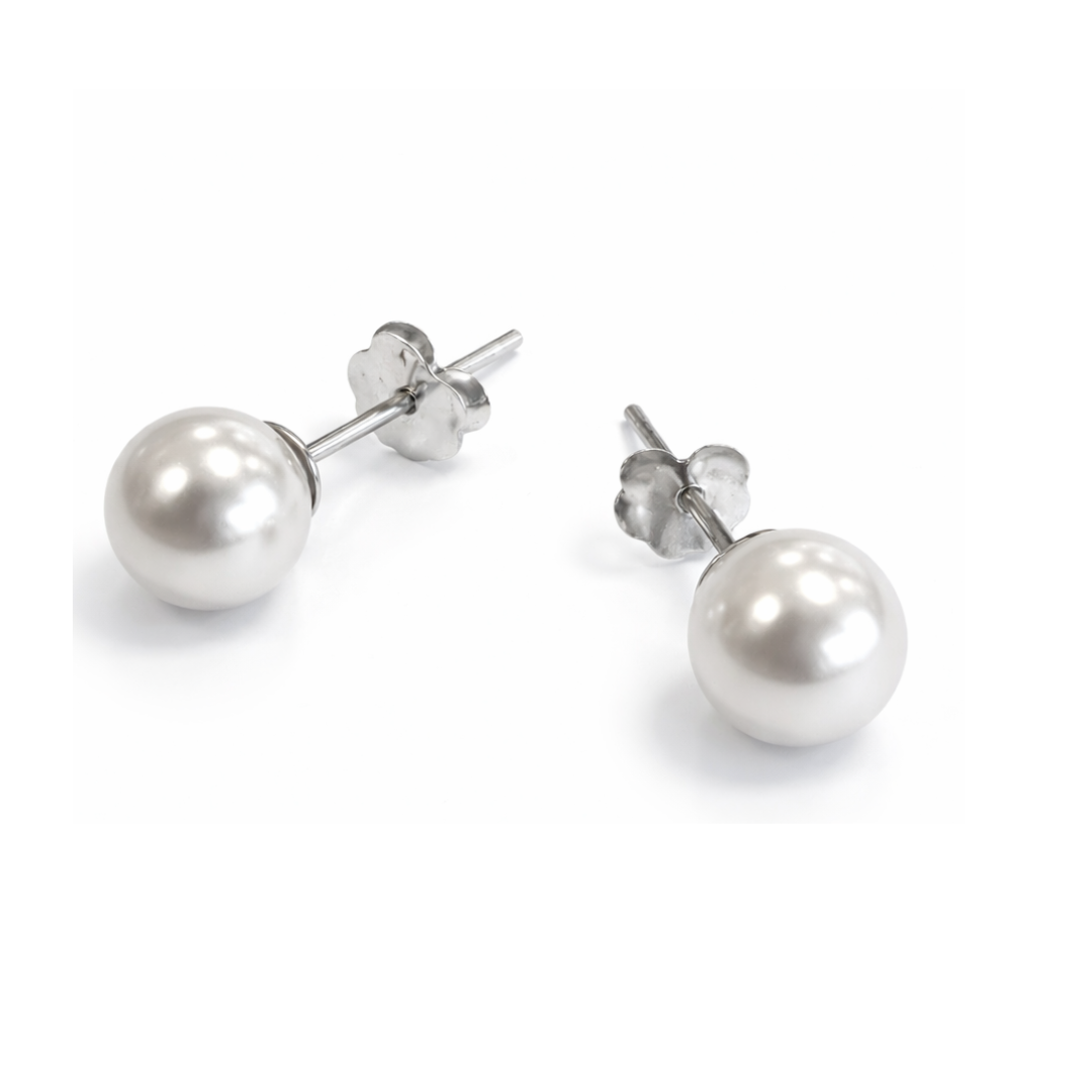 Orecchini perle bianche 8mm - OR857