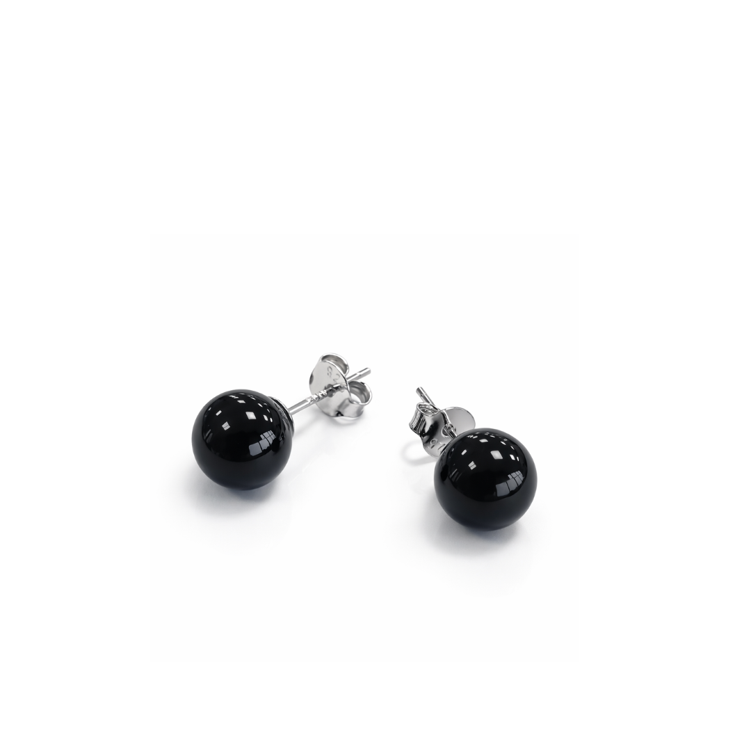 Orecchini perle nere 6mm - OR858