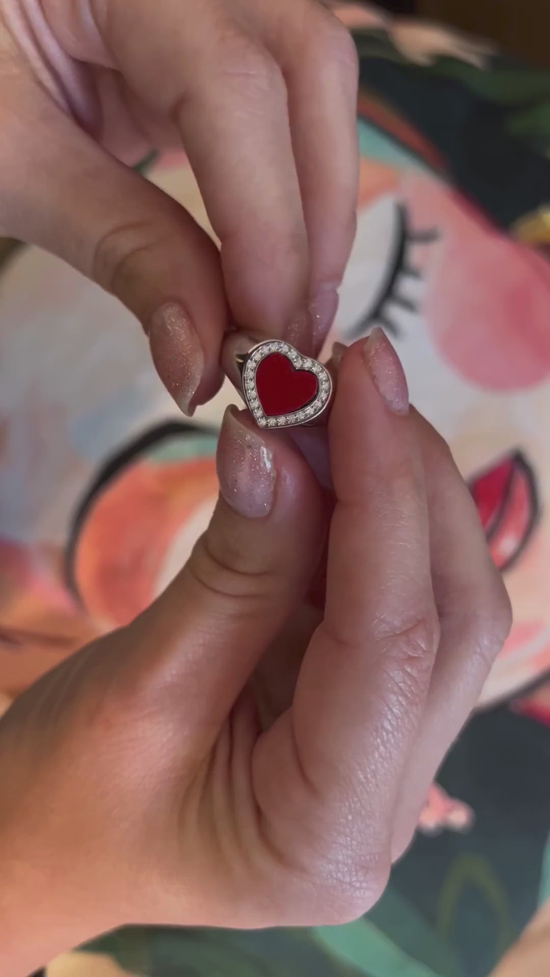 Anello cuore zirconi - AN784