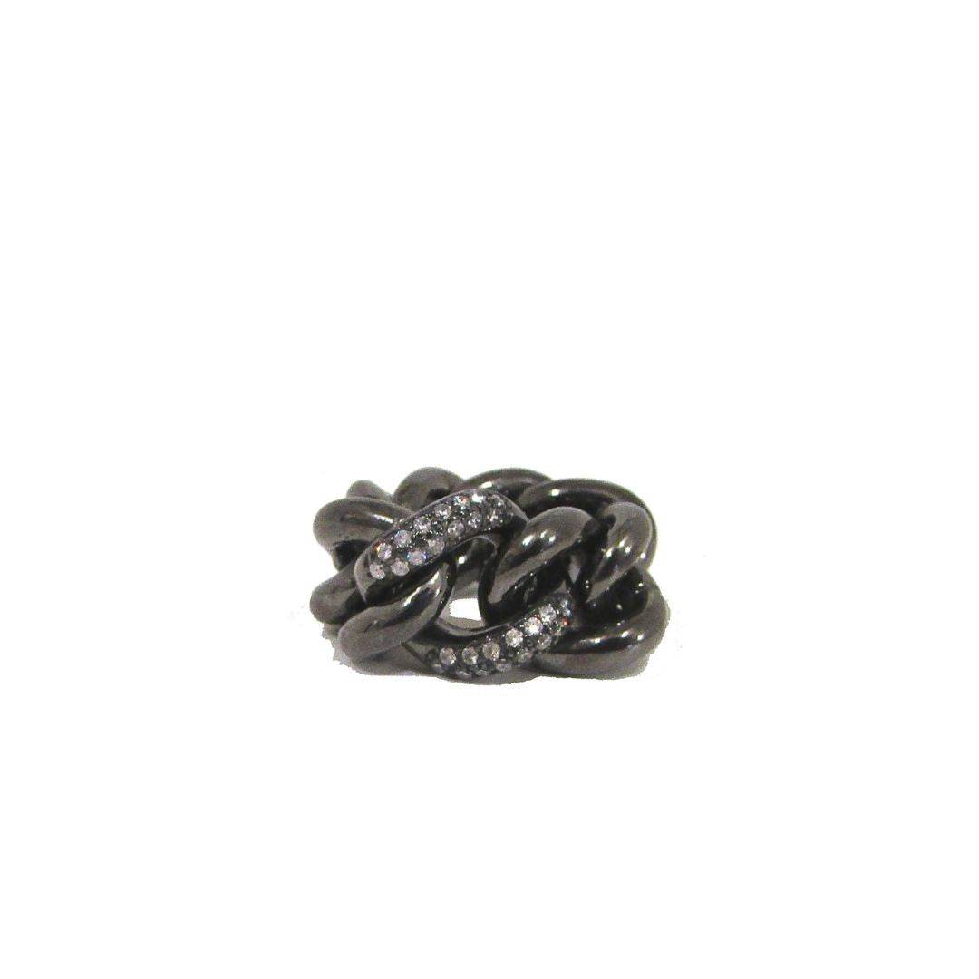 Anello a catena con zirconi - PSAN19Z - Spadarella Gioielli