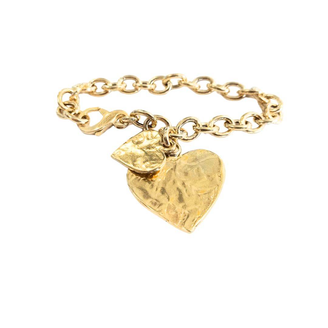 Bracciale cuori martellati - PSBR99 - Spadarella Gioielli