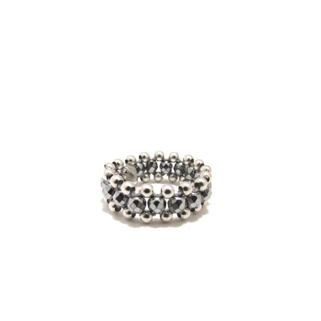 Anello intrecciato pietre - SPAN25 - Spadarella Gioielli