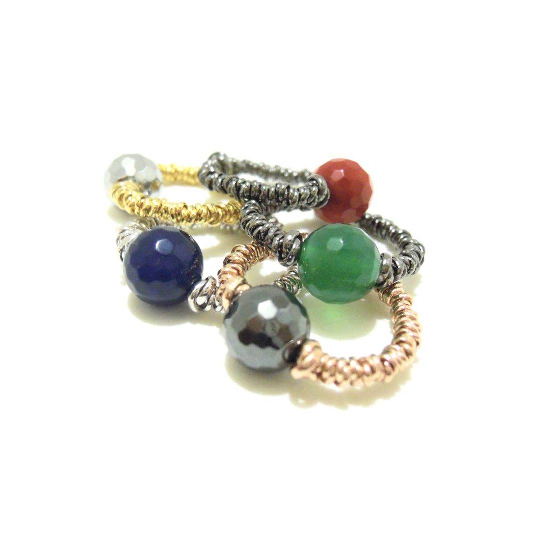 Anello elastico con pietra - SPAN32 - Spadarella Gioielli