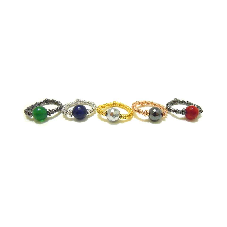 Anello elastico con pietra - SPAN32 - Spadarella Gioielli