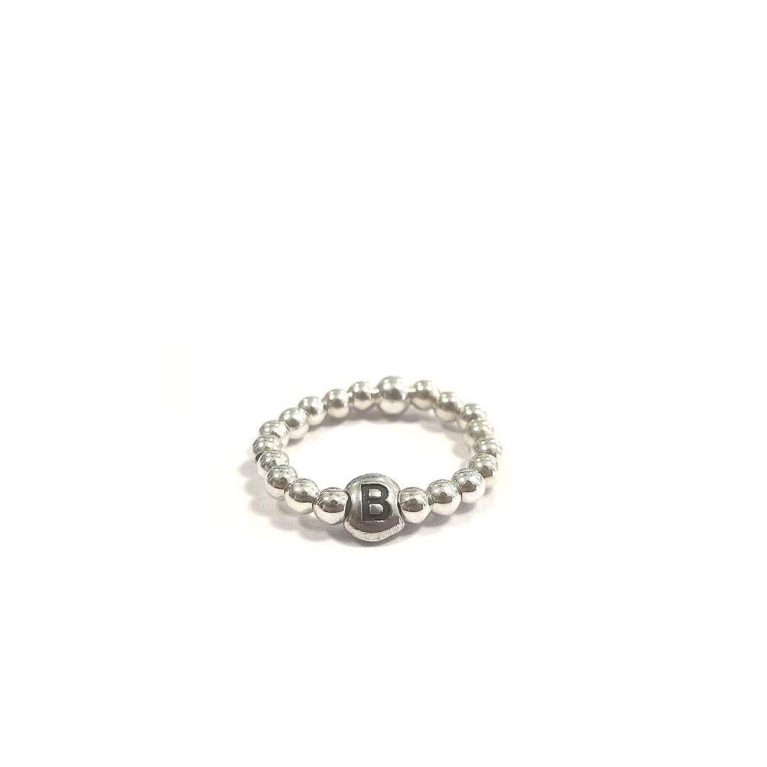 Anello elastico letterina - SPAN36 - Spadarella Gioielli