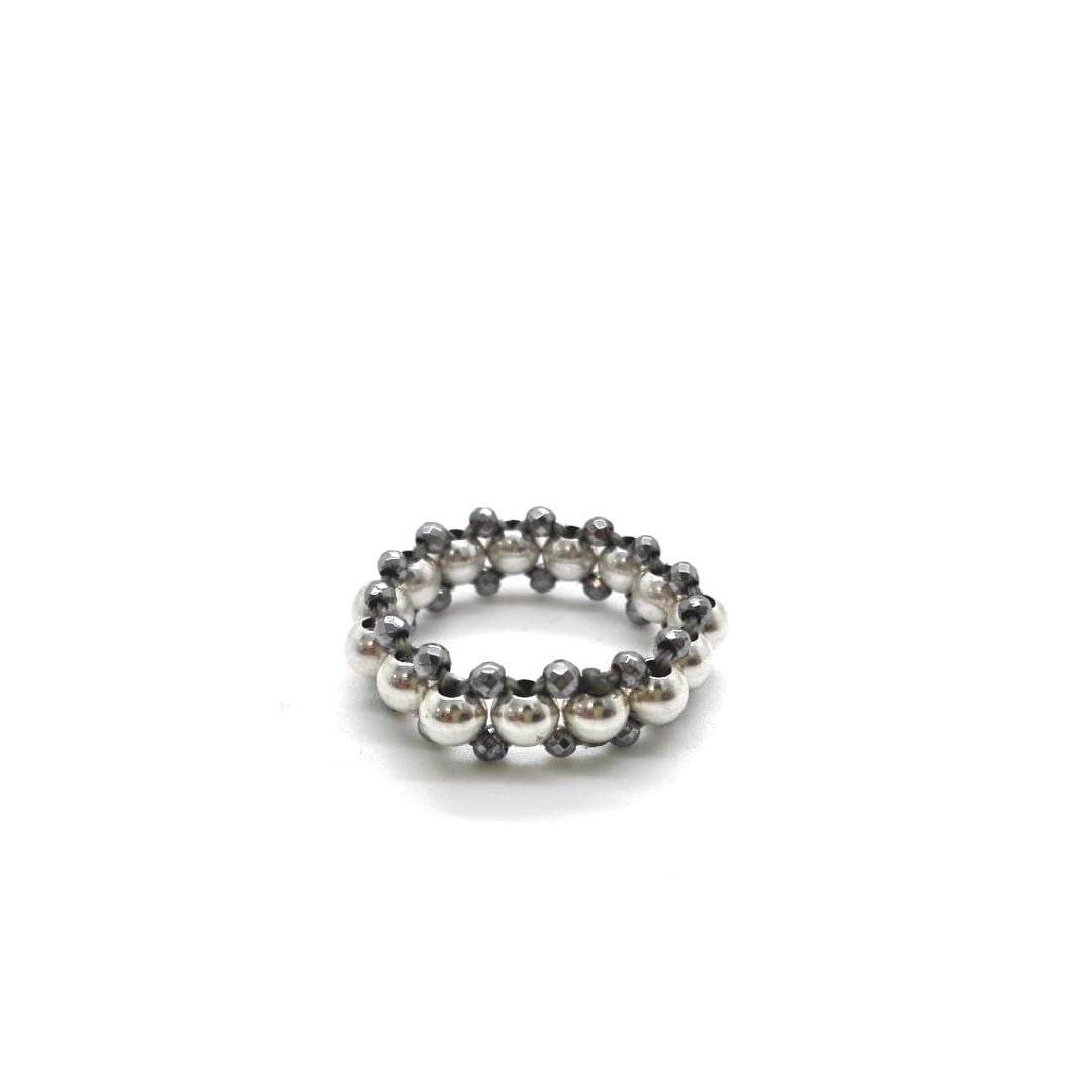 Anello intrecciato pietre - SPAN44 - Spadarella Gioielli