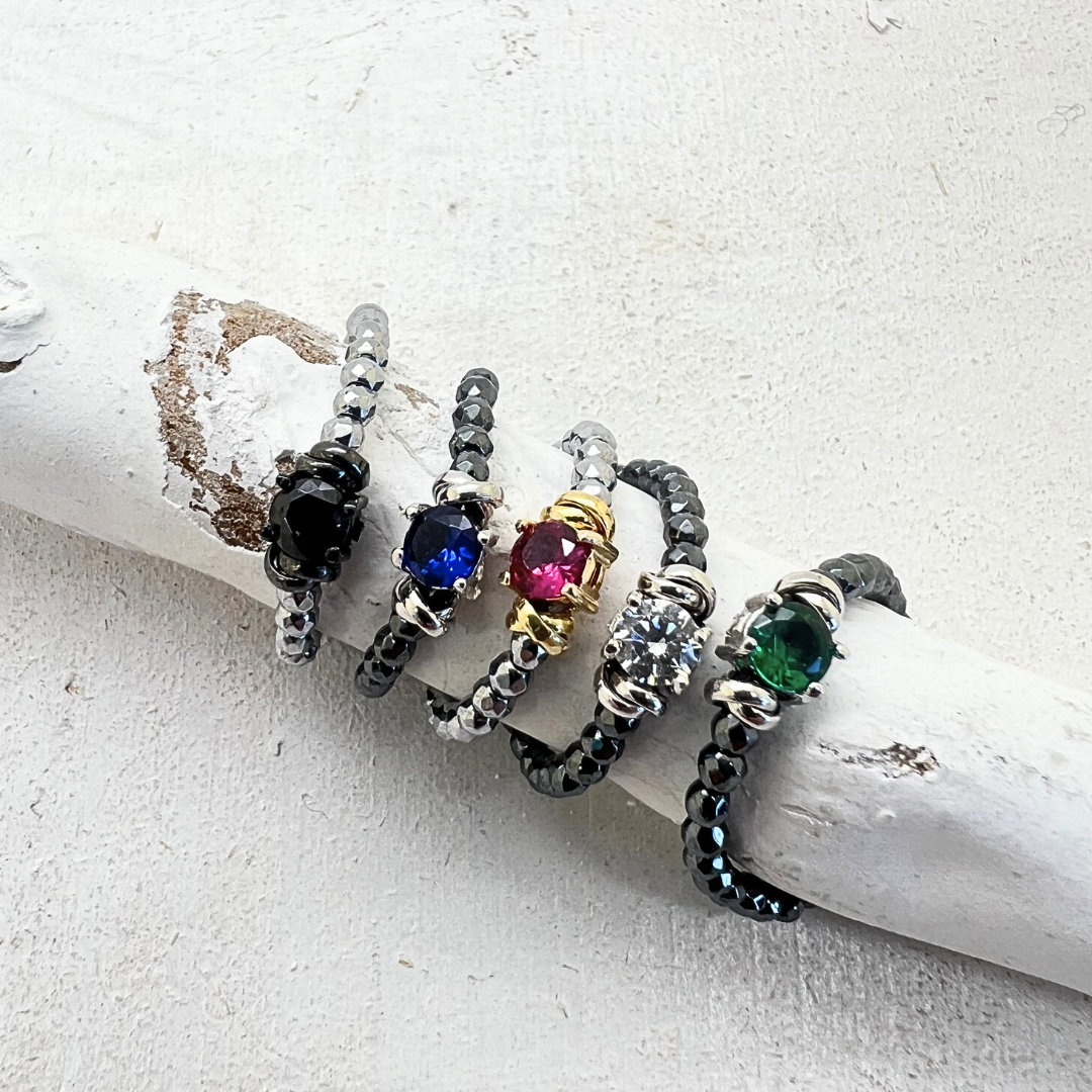 Anello solitario con zircone - SPAN59