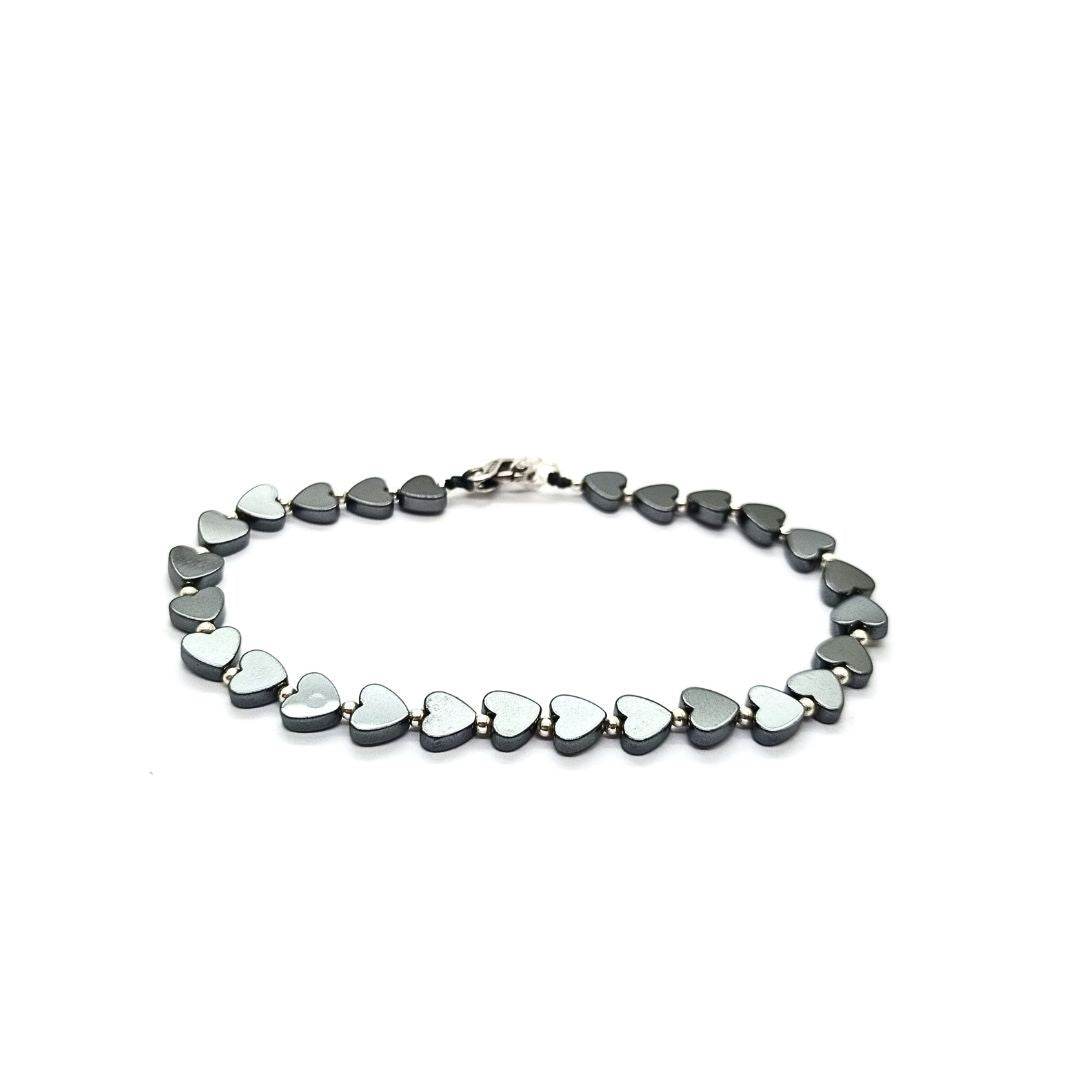 Bracciale spadino cuori ematite - SPBR245 - Spadarella Gioielli