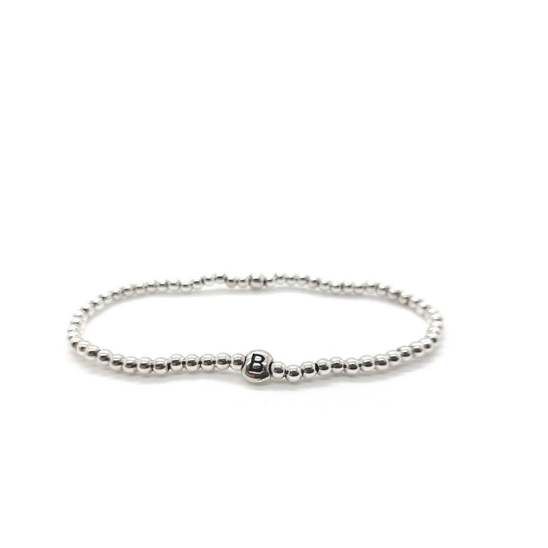 Bracciale spadino elastico lettera - SPBR357 - Spadarella Gioielli