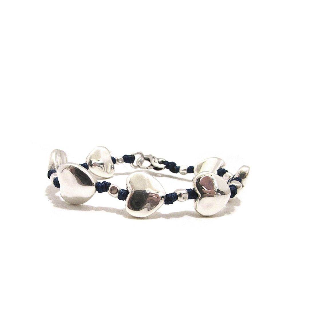Bracciale spadino cuori e pepite - SPBR370 - Spadarella Gioielli